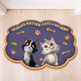 8558AUS1 custom shaped doormat spoiled rotten cats live here 8558adavrd_2