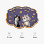 8558AUS1 custom shaped doormat spoiled rotten cats live here 8558adavrd_6