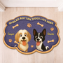 8558AUS1 custom shaped doormat spoiled rotten dogs live here 8558adavrc_2