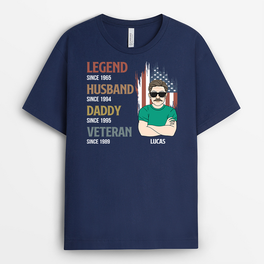 8560AUS2 legend husband dad papa veteran since shirt personalized independence day gift 8560anqhb