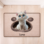 8565AUS1 3d printing effect custom shaped doormat gifts for cat lovers 8565adsfnd