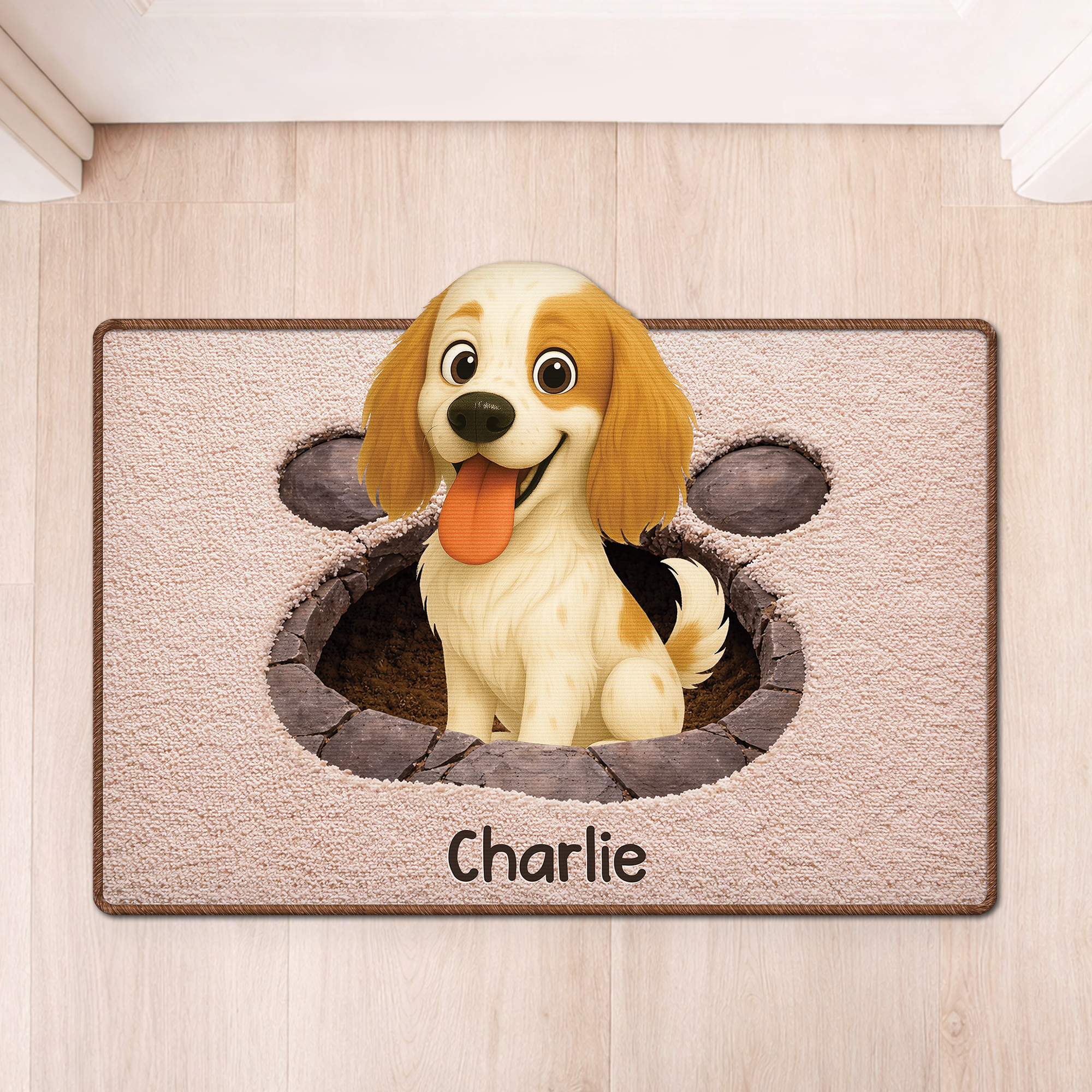 8565AUS1 3d printing effect custom shaped doormat gifts for dog lovers 8565adsfnc