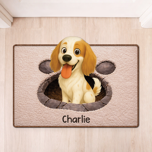 8565AUS1 3d printing effect custom shaped doormat gifts for dog lovers 8565adsfnc