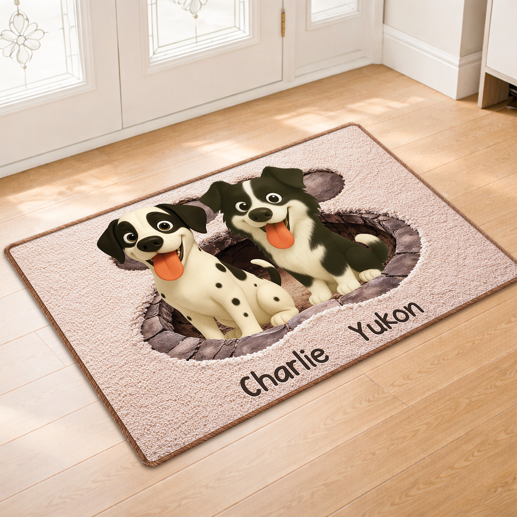 8565AUS2 3d printing effect custom shaped doormat gifts for dog lovers 8565adsfnc