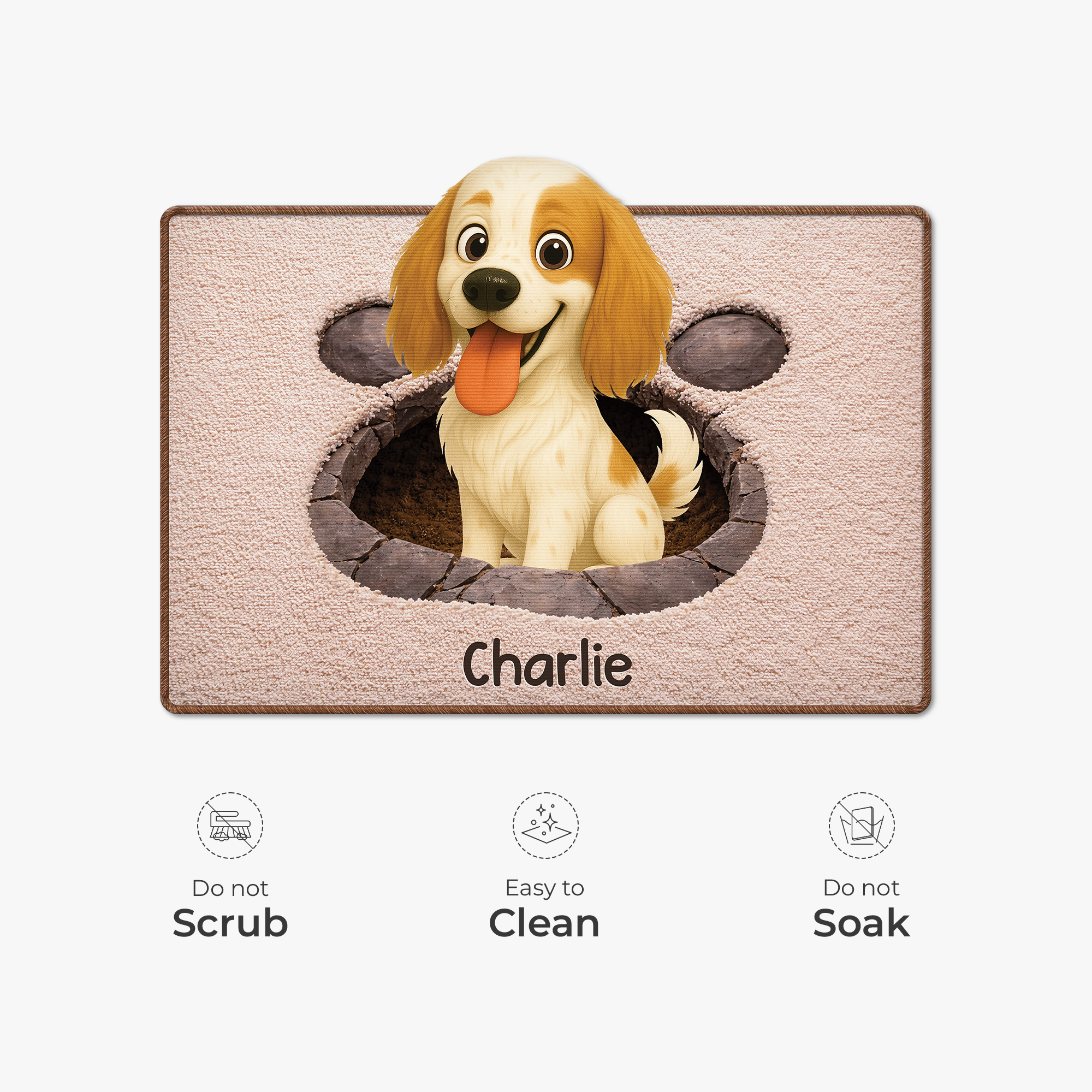 8565AUS5 3d printing effect custom shaped doormat gifts for dog lovers 8565adsfnc