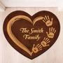 8577AUS1 3d printing effect heart shaped doormat personalized family gifts 8577adncwi