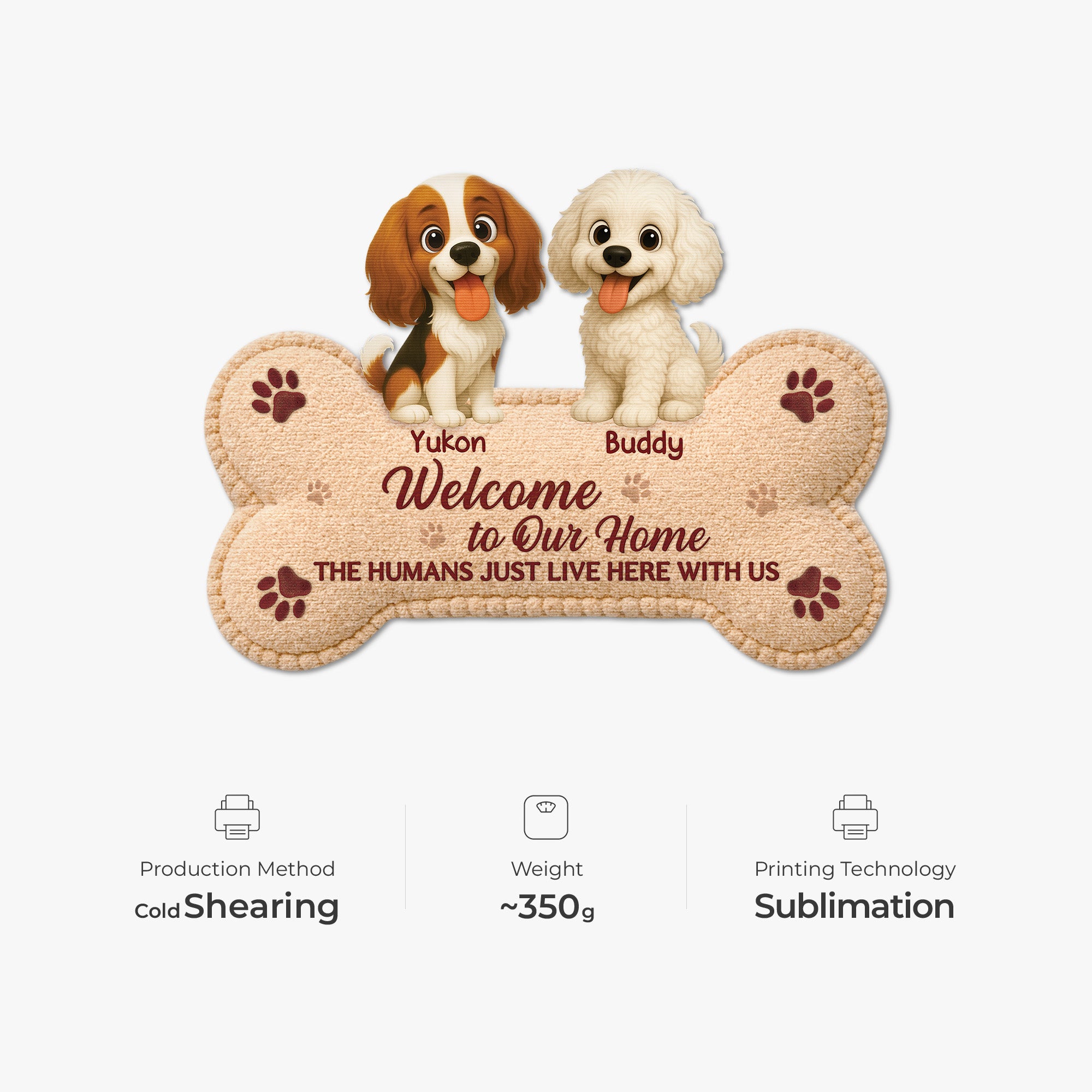 8579AUS4 welcome dog doormat custom shaped doormat gifts for dog owners 8579ad6pcc