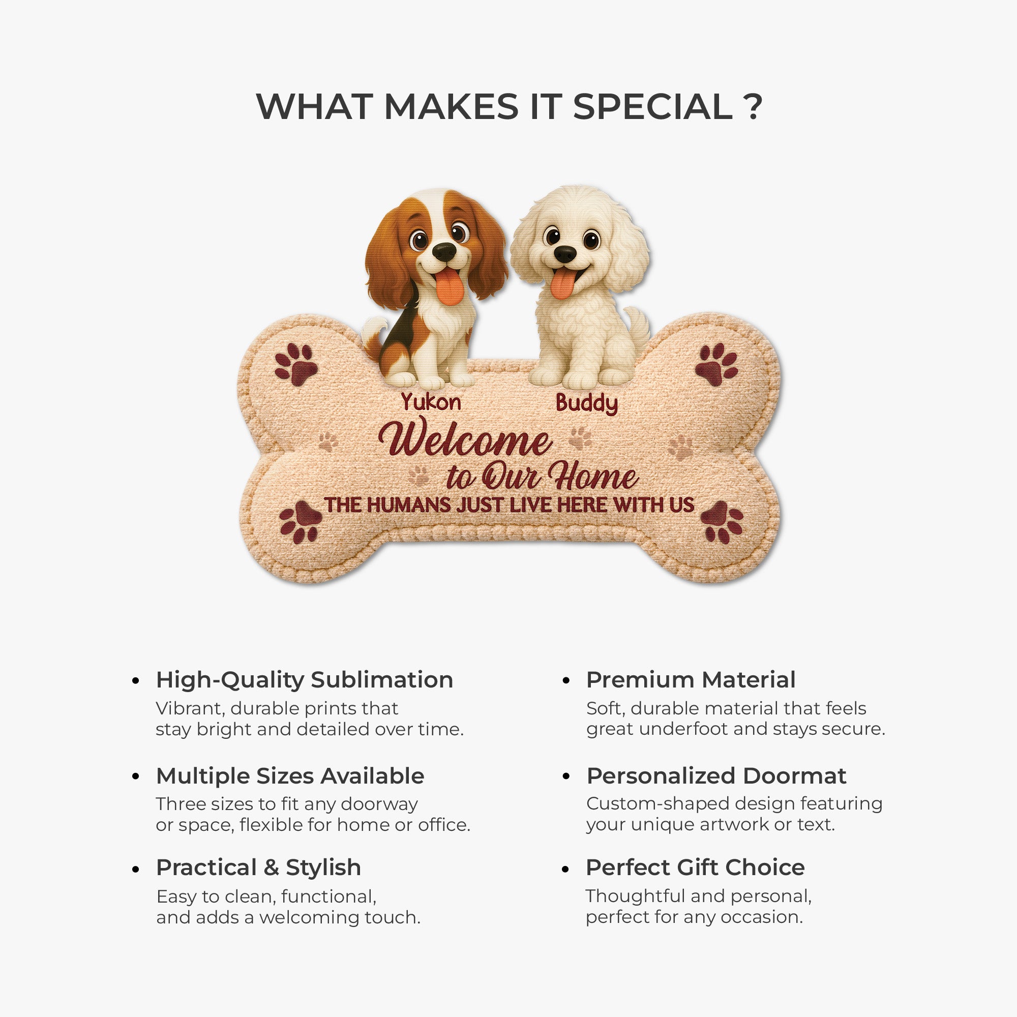 8579AUS6 welcome dog doormat custom shaped doormat gifts for dog owners 8579ad6pcc