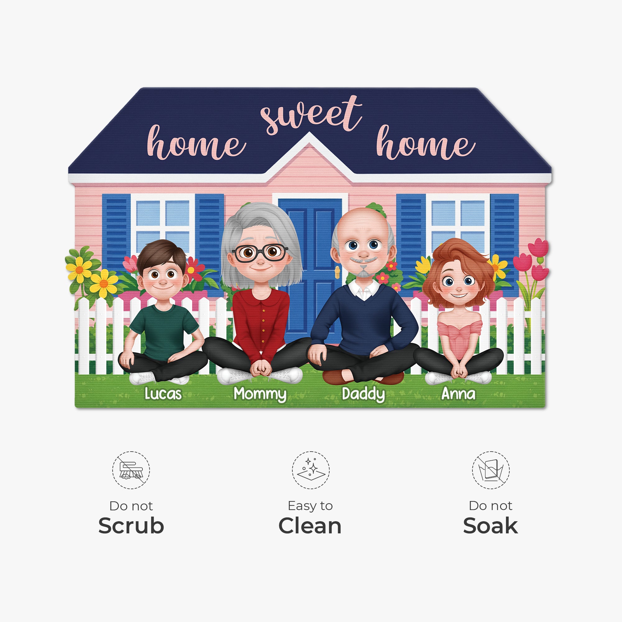 8592AUS5 custom shaped doormat home sweet home doormat gift for family 8592adcpti