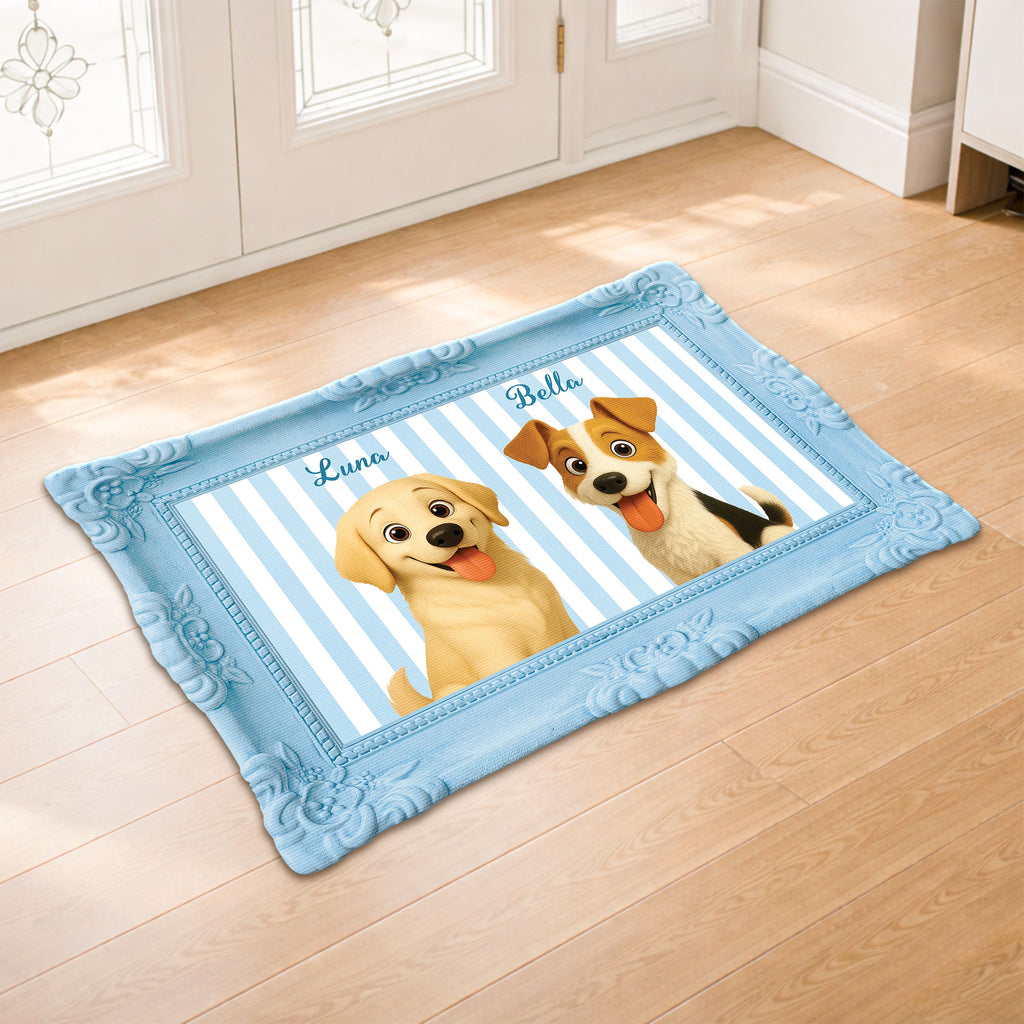 8596AUS2 3d printing effect picture frame custom shaped doormat gifts for dog lovers 8596adcklc