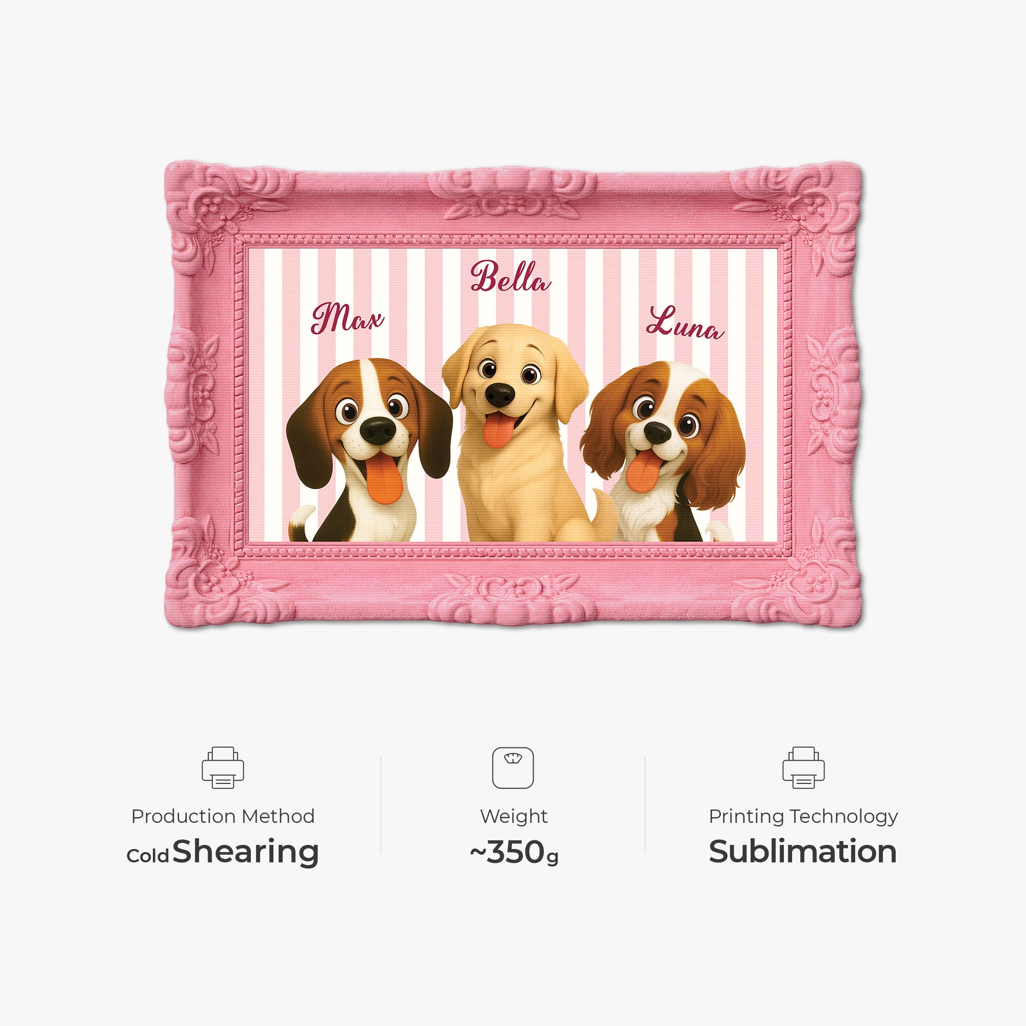 8596AUS4 3d printing effect picture frame custom shaped doormat gifts for dog lovers 8596adcklc