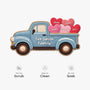 8608AUS5 car shaped doormat with family names personalized gifts for family 8608adneli