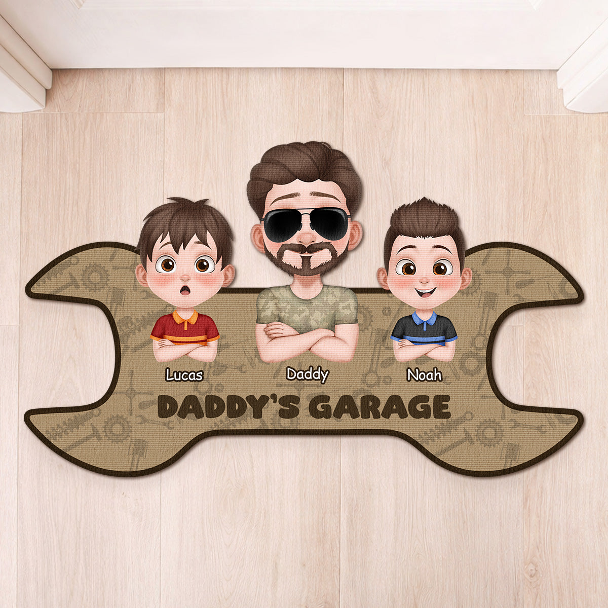 8610AUS1 custom shaped doormat grandpadaddys garage doormat 8610adnhbb