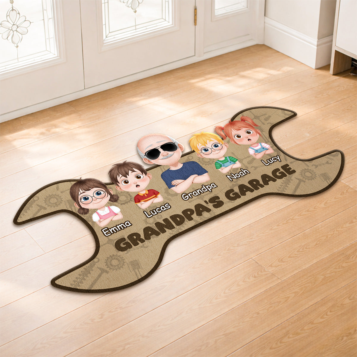 8610AUS2 custom shaped doormat grandpadaddys garage doormat 8610adnhbb