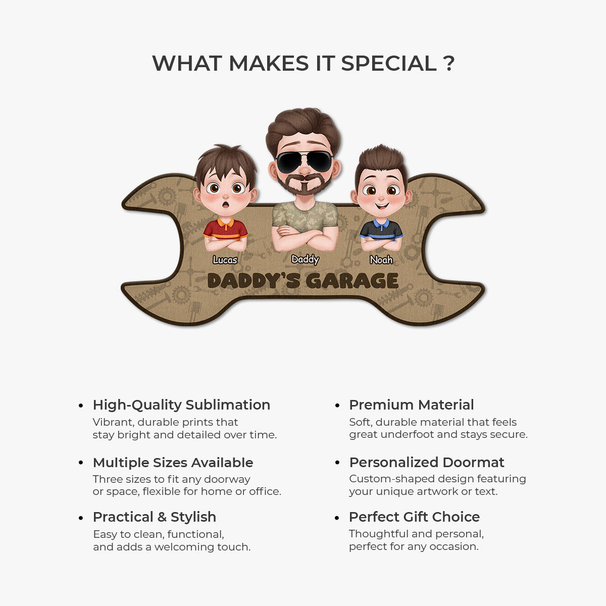 8610AUS6 custom shaped doormat grandpadaddys garage doormat 8610adnhbb