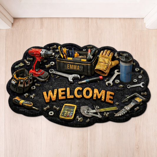 8613AUS1 3d printing effect custom shaped doormat garage gifts for dadgrandpa 8613adtdrb