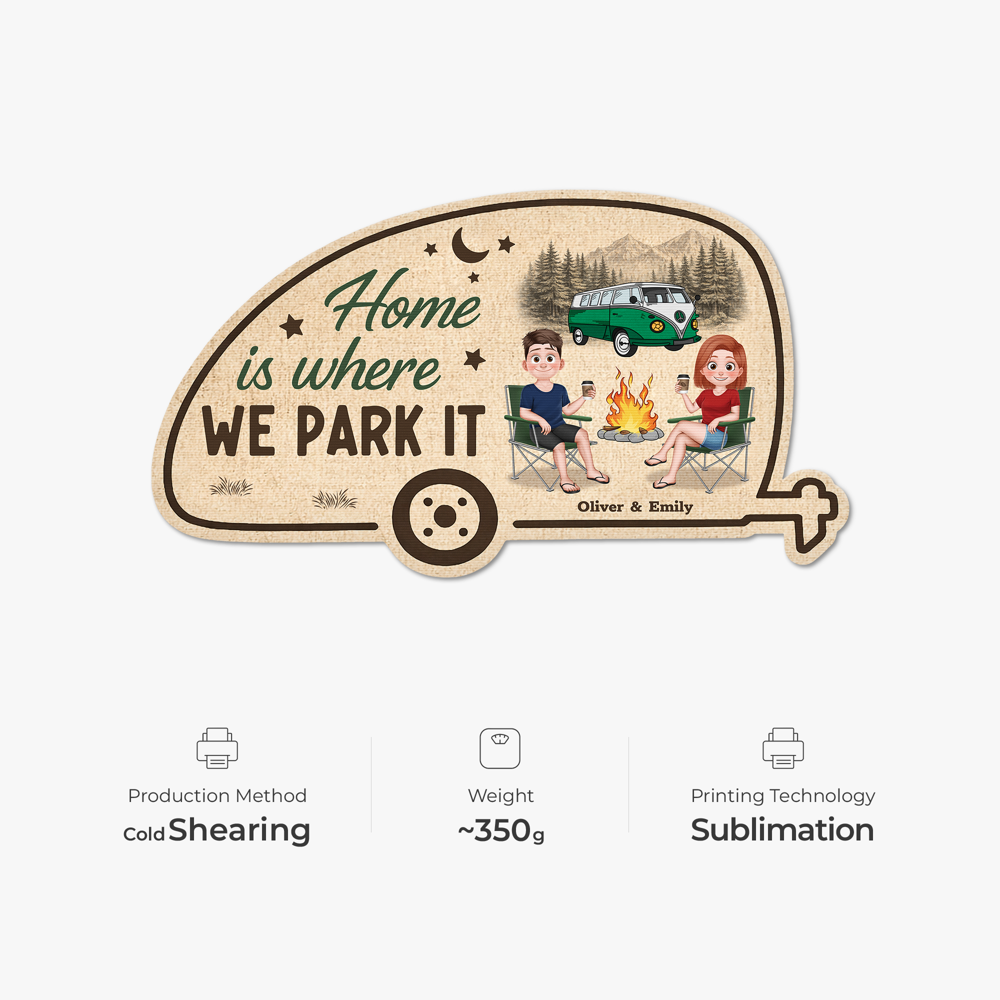 8615AUS4 home is where we park it mat_ custom shaped doormat camping gift for couples 8615adtfhg