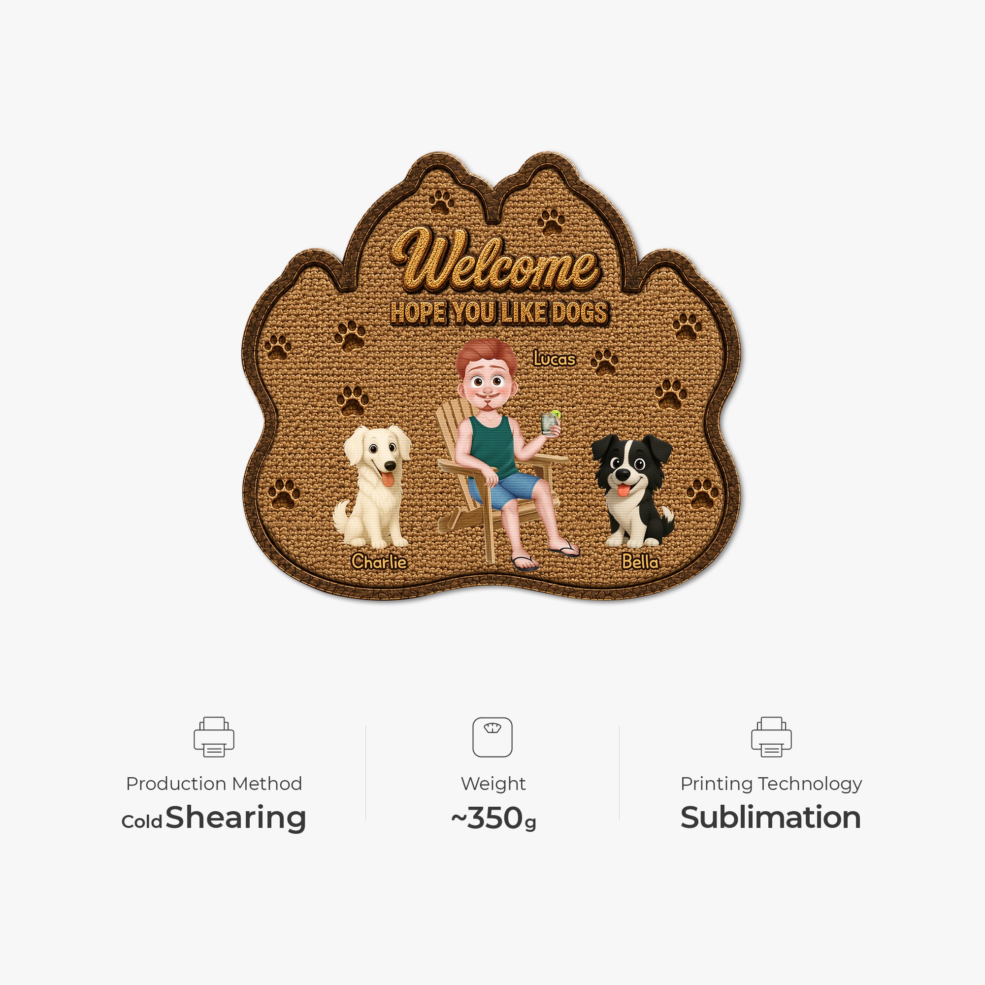 8616AUS4 custom shaped doormat personalized dog gifts for owners 8616adayrc