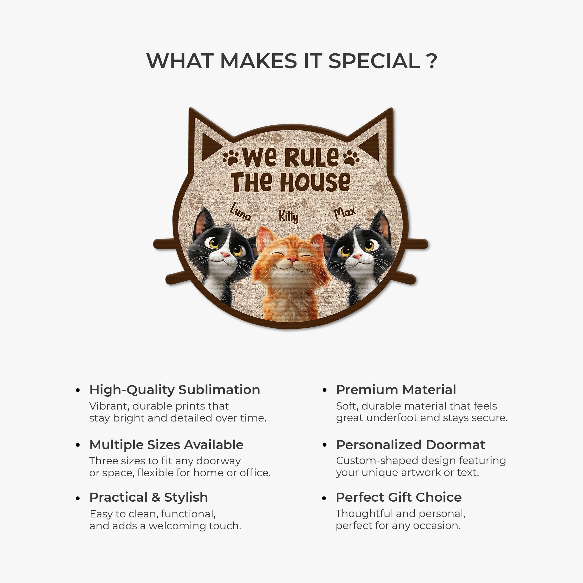 8626AUS6 cat custom shaped doormat personalized gifts for cat lovers 8626ad8yrd