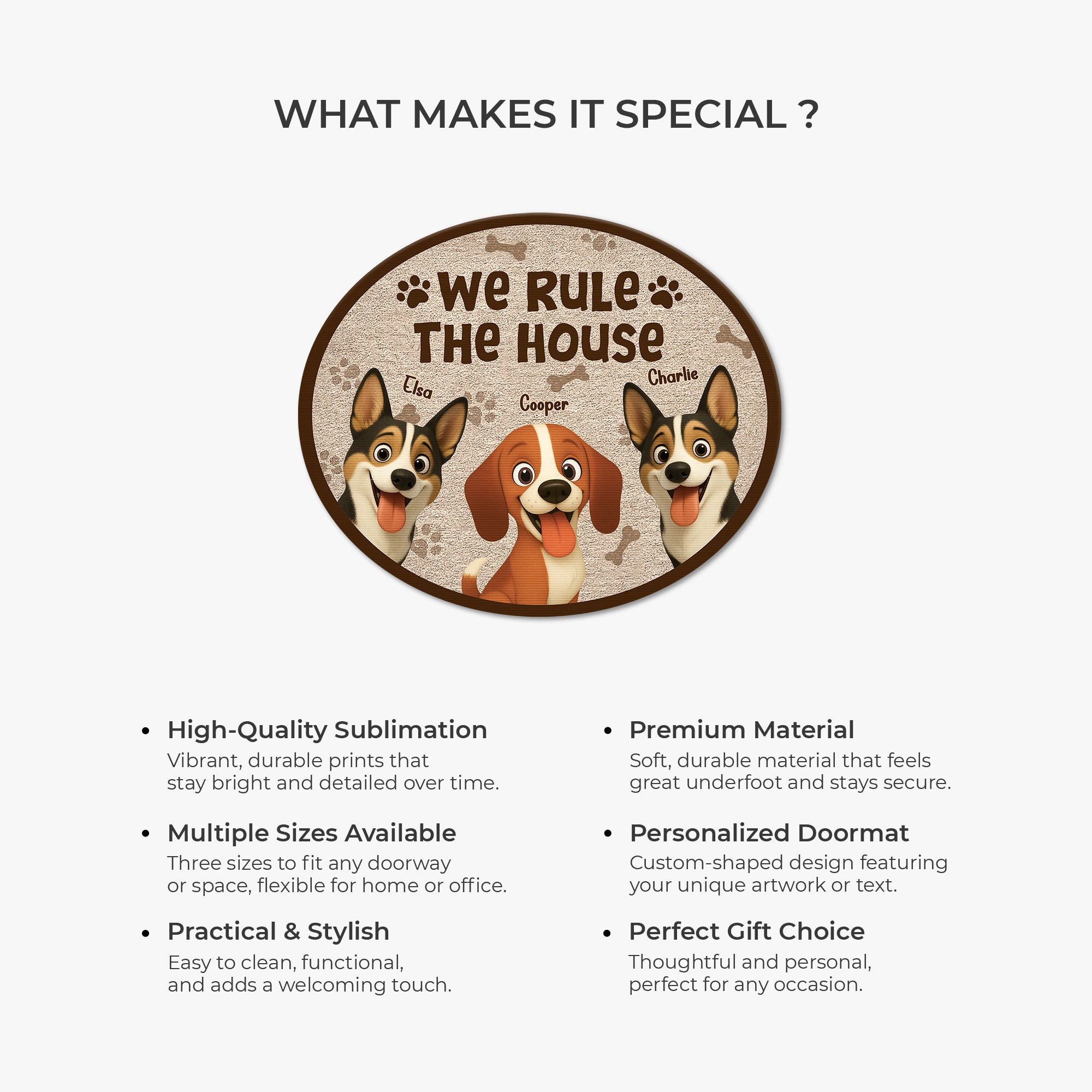 8626AUS6 dog custom shaped doormat personalized gifts for dog lovers 8626ad8yrc