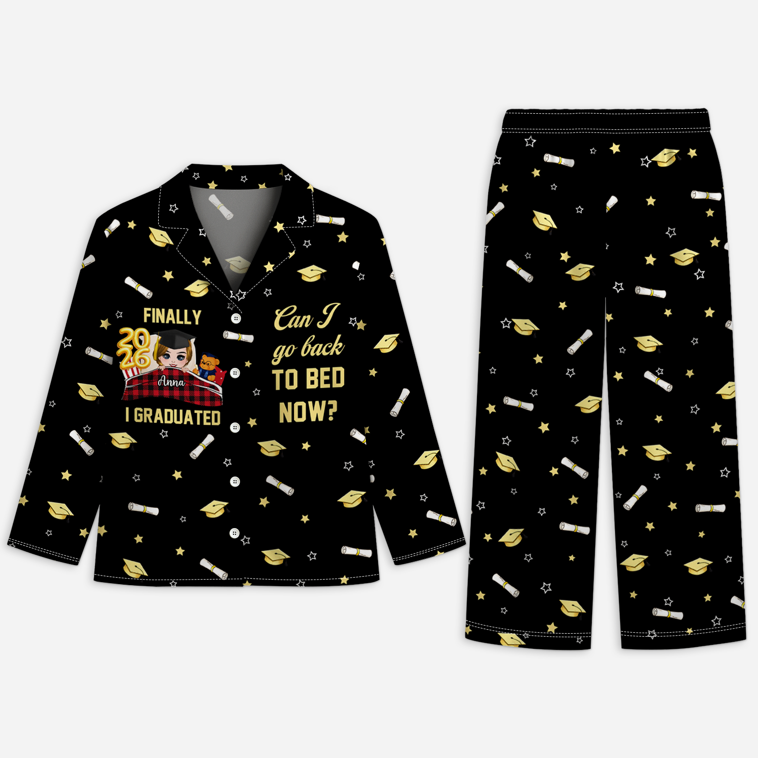 8636VUS1 funny graduation pajamas_ personalized graduation gifts for himher 8636v6kma