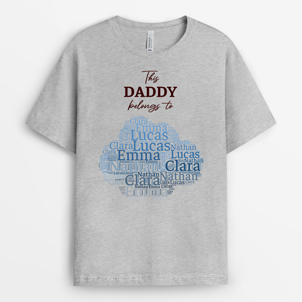 8643AUS2 customized t shirt with names personalized gifts for momdad 8643a6p5a