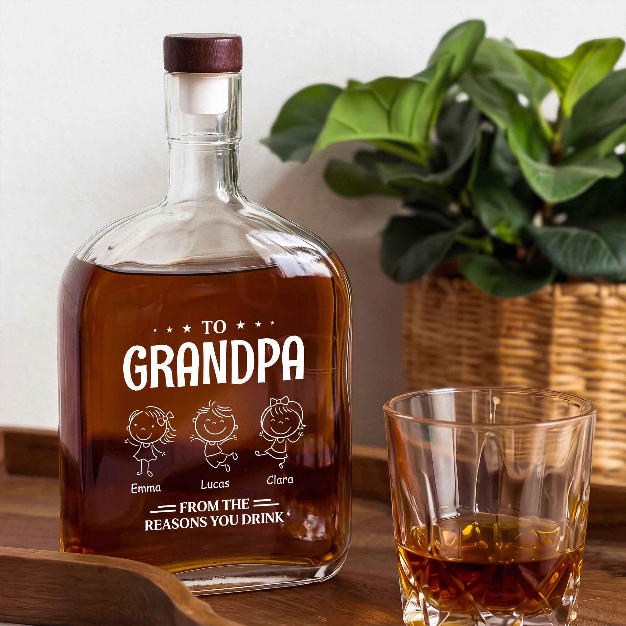 8666AUS2 personalized whiskey bottle to dad from the reasons you drink 8666ai6p5b