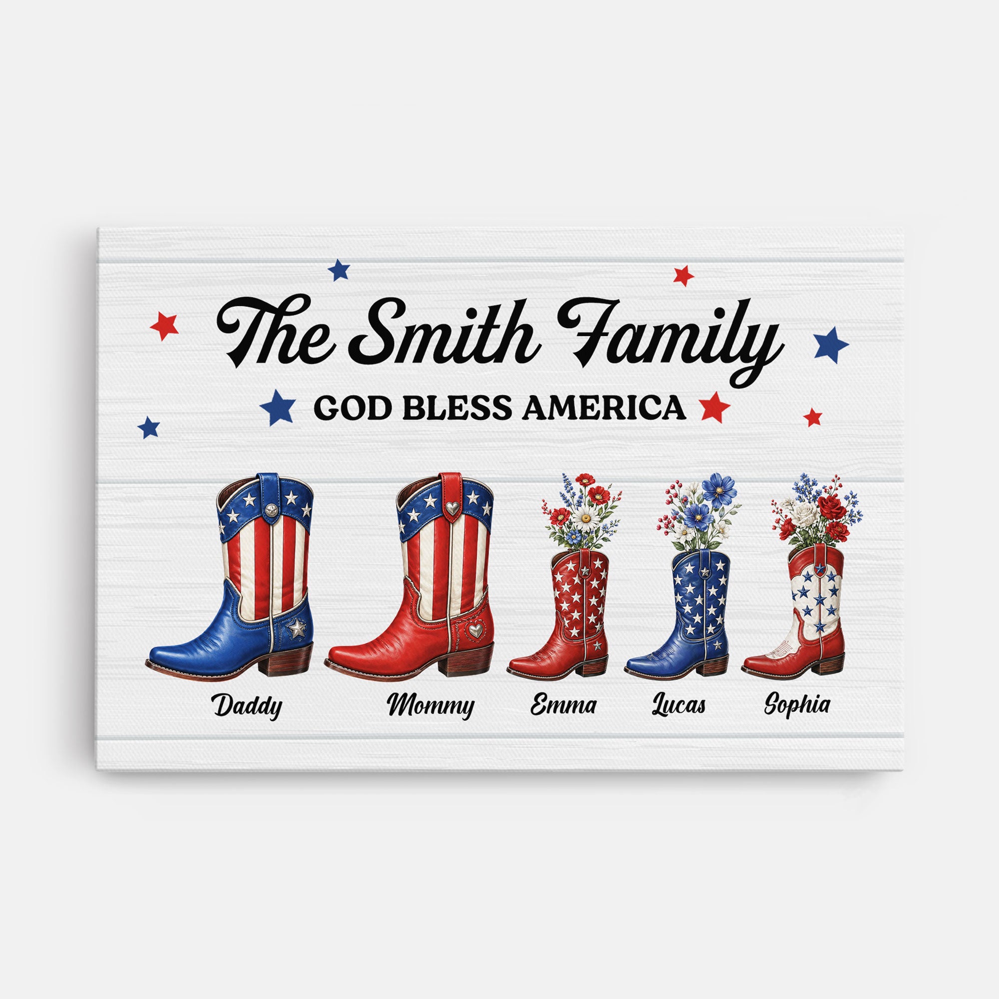 8668CUS1 god bless america custom canvas independence day gift_ for family 8668cnpli