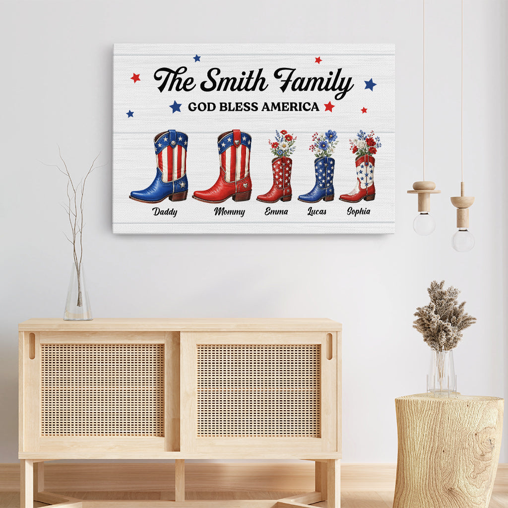 8668CUS3 god bless america custom canvas independence day gift_ for family 8668cnpli