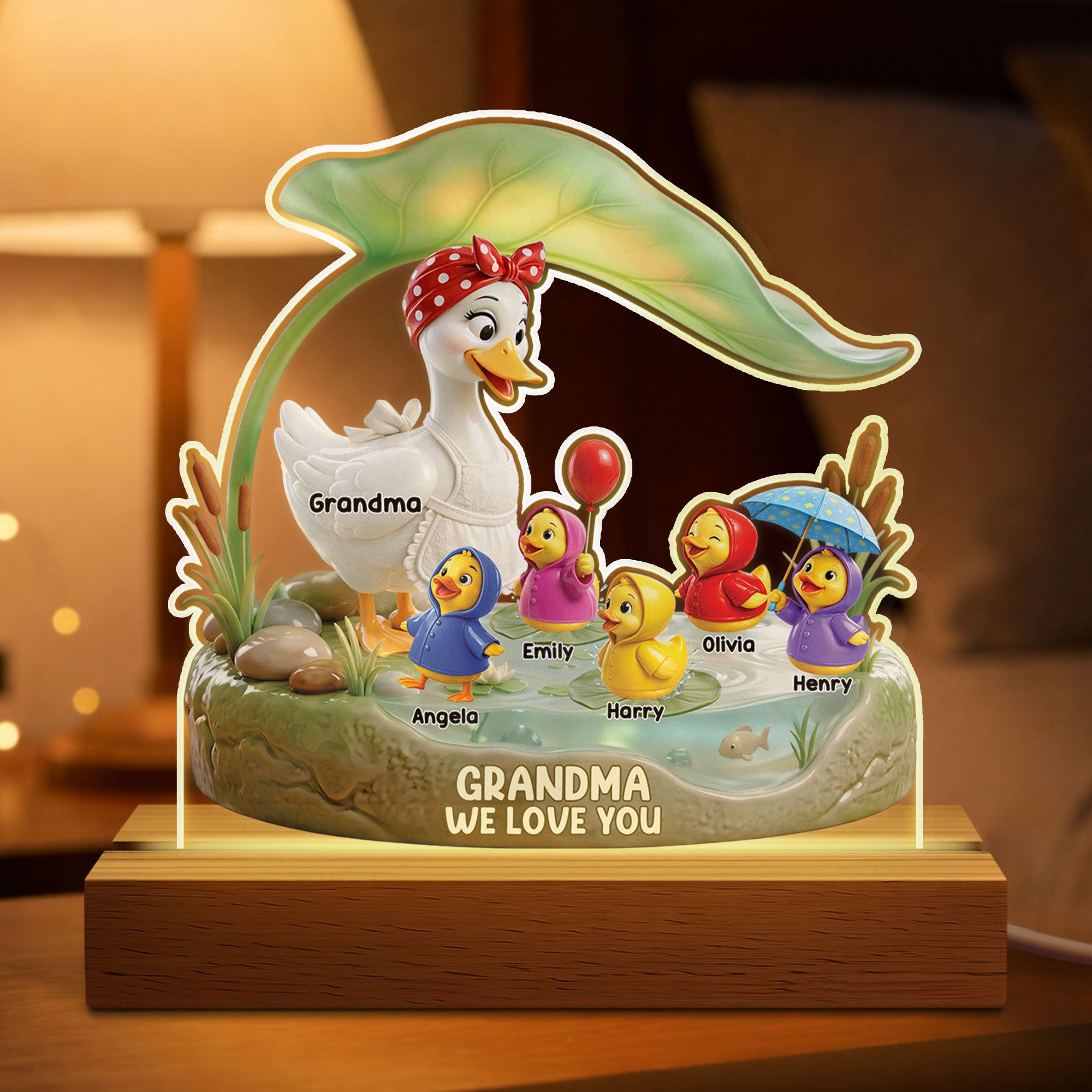 8675LUS2 3d printing effect duck night light custom gifts for momgrandma 8675lcyra