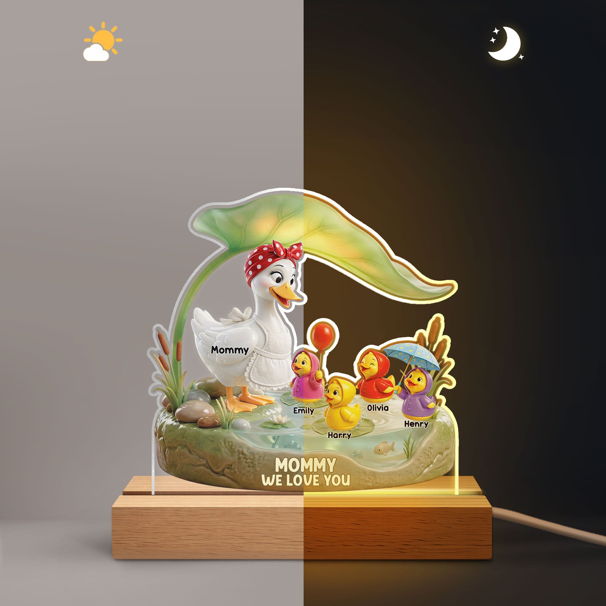 8675LUS6 3d printing effect duck night light custom gifts for momgrandma 8675lcyra