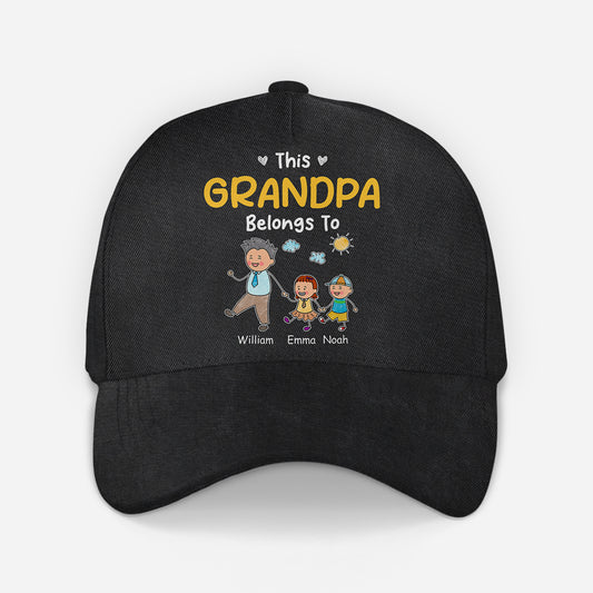 8693JUS1 this grandpa belongs to hat personalized gifts for dadgrandpa 8693jsp5b