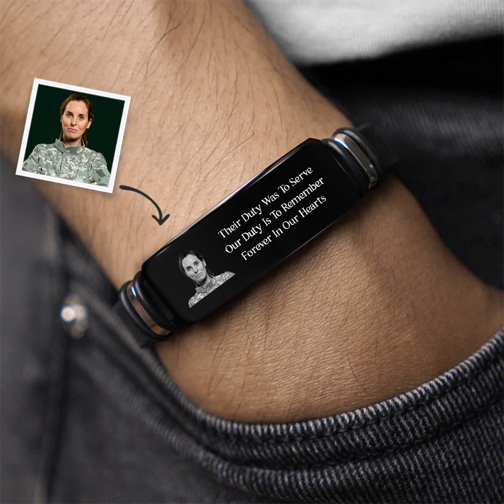 8695JUS2 personalized memory bracelet with picture military memorial gifts 8695jtv5b