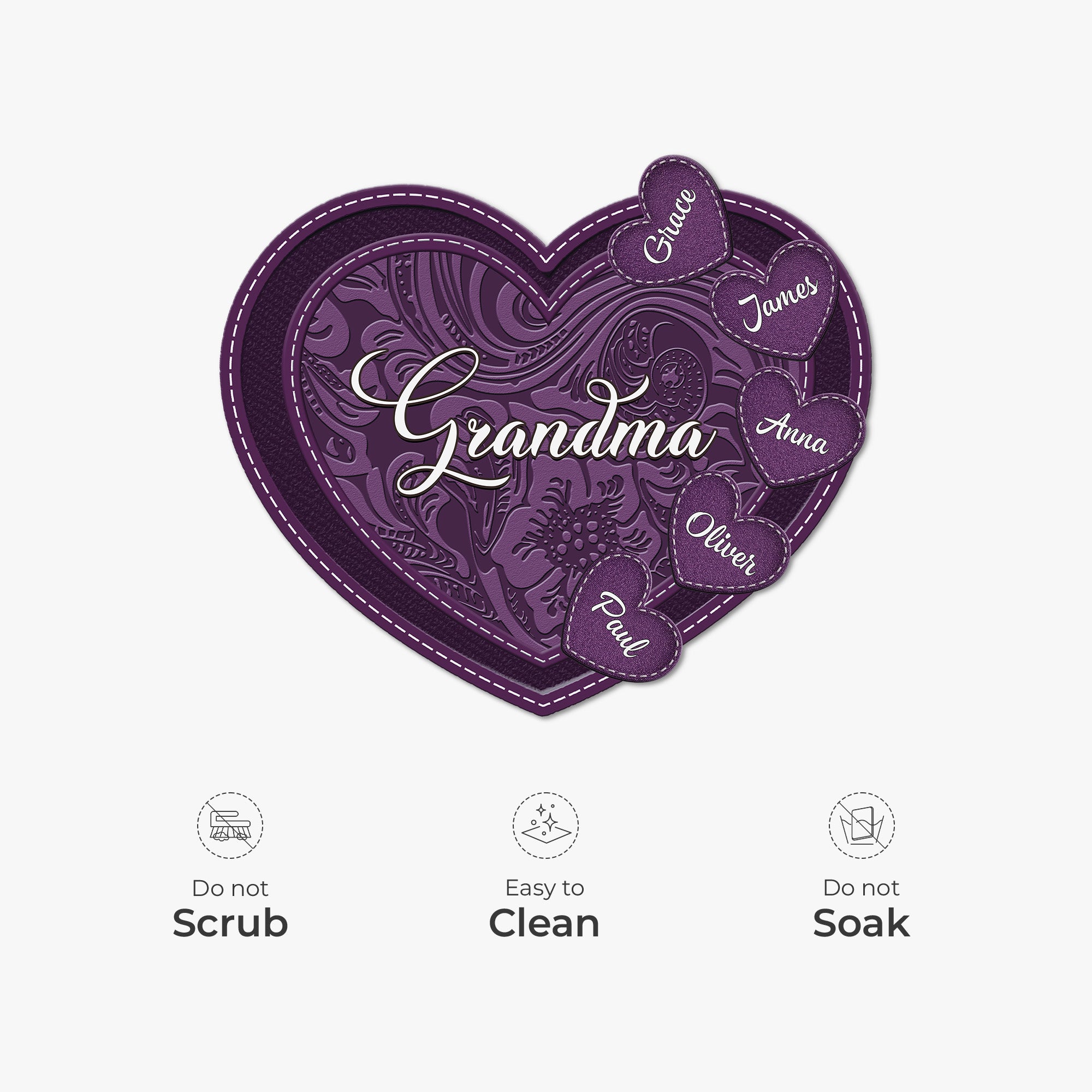 8717US5 custom shaped doormat with names mothers day gifts for grandmamom 8717ad3cta_b5901271 963f 4d86 b721 b32fa360911a