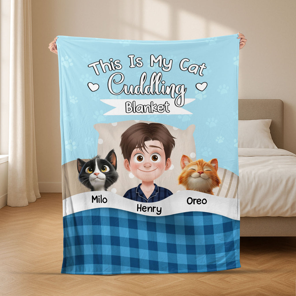 8724BUS1 my cat cuddling blanket personalized fleece blanket for cat lovers 8724b8hsd_2