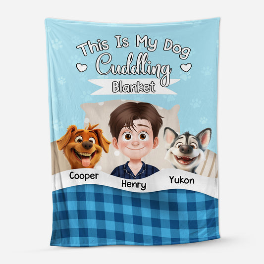 8724BUS1 my dog cuddling blanket personalized fleece blanket for dog lovers 8724b8hsc