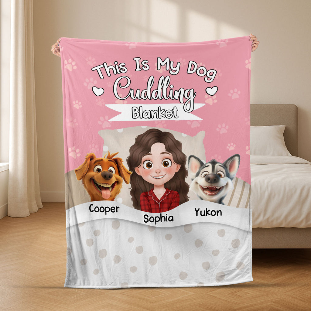 8724BUS1 my dog cuddling blanket personalized fleece blanket for dog lovers 8724b8hsc_2