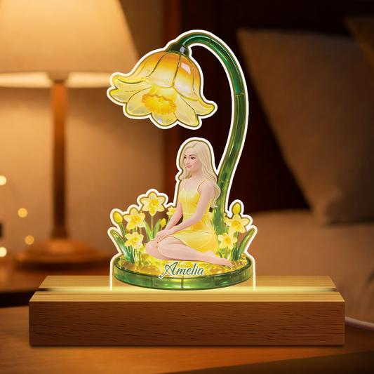 8725LUS1 3d printing effect led flower night light personalized gifts for her 8725lacna