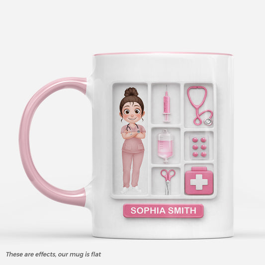 8728MUS1 3d printing effect nurse mug personalized gifts for a nurse 8728macsn_29b692a2 56f9 44ae 9959 dedd4ca5ff39