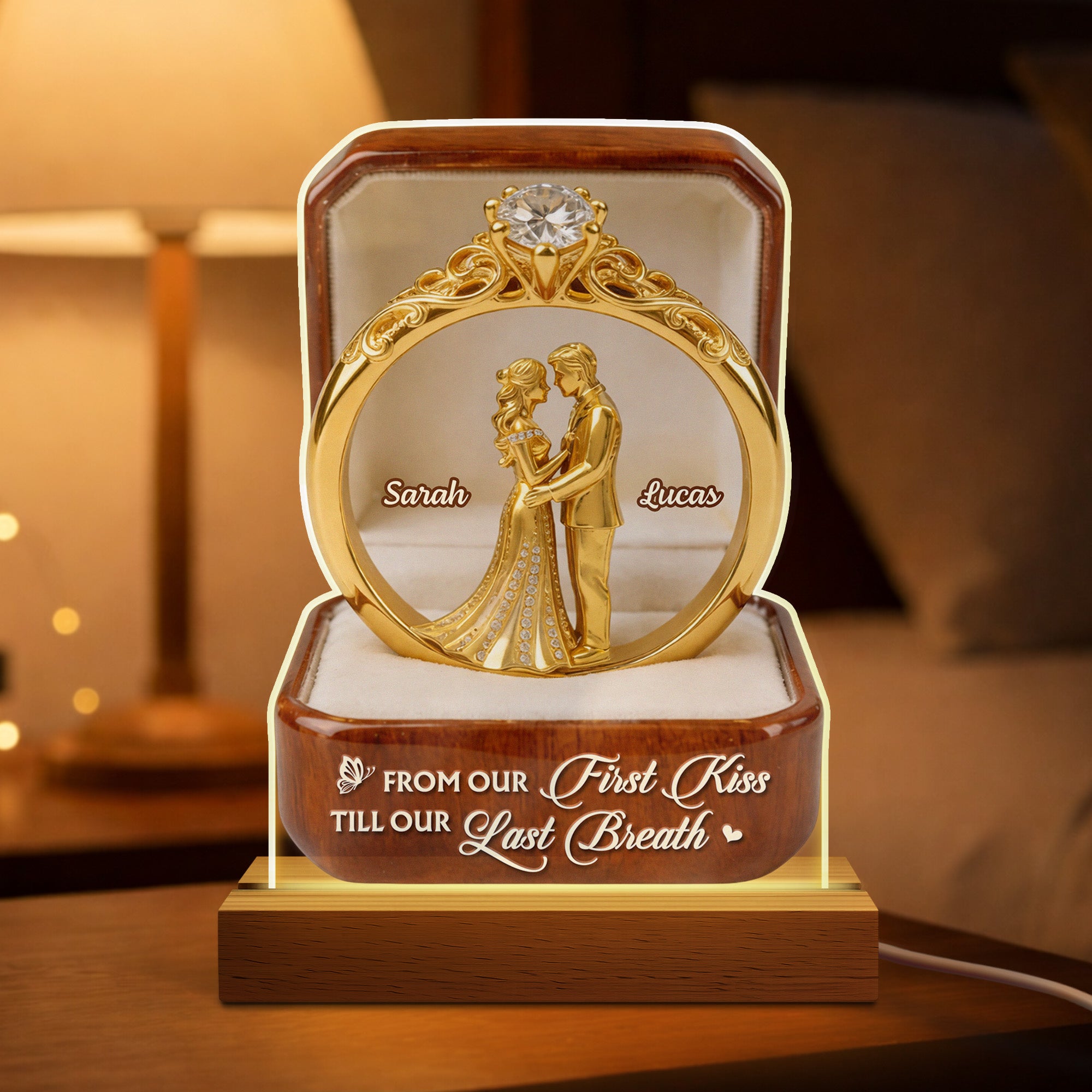 8732LUS1 personalized led night light wedding gifts for wedding couple_ 8732laqwg