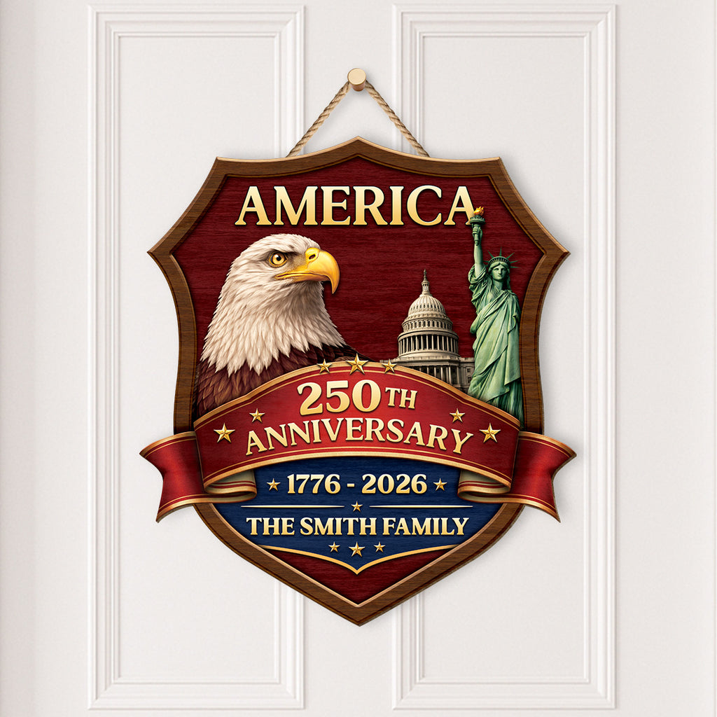 8733QUS2 america 250th anniversary wood sign personalized 4th of july gifts for family 8733qslmi