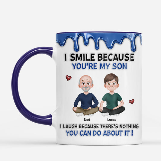 8740MUS2 3d printing effect personalized mug i smile because you are my daughterson 8740mtpla