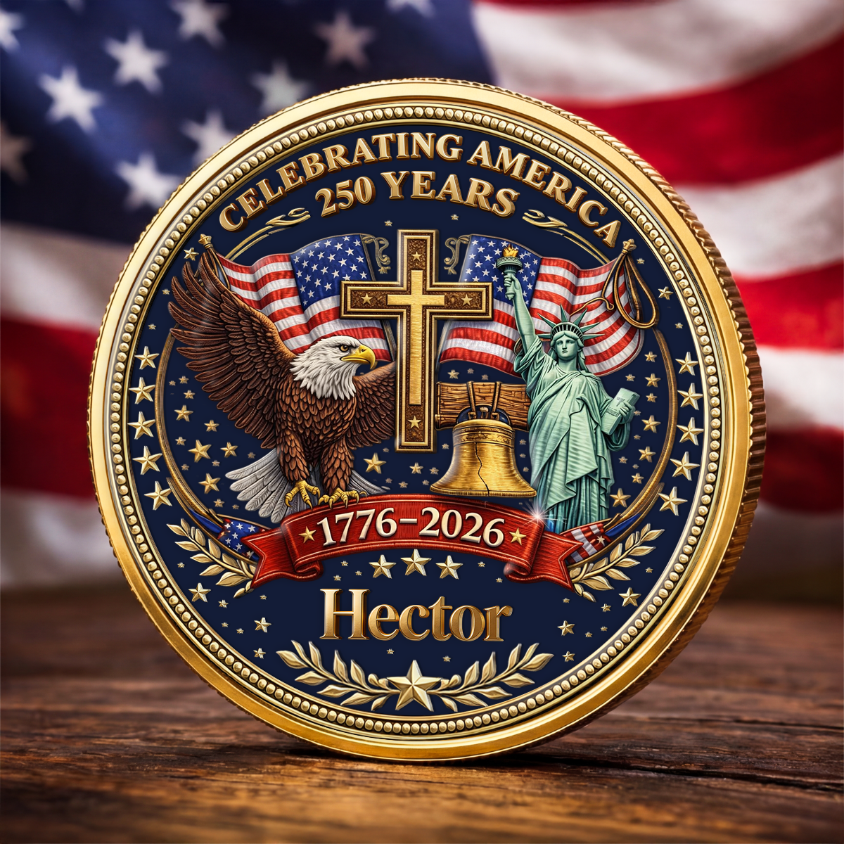 8746MUS1 america 250 year commemorative coin personalized gifts for 4th of july 8746mjsprb