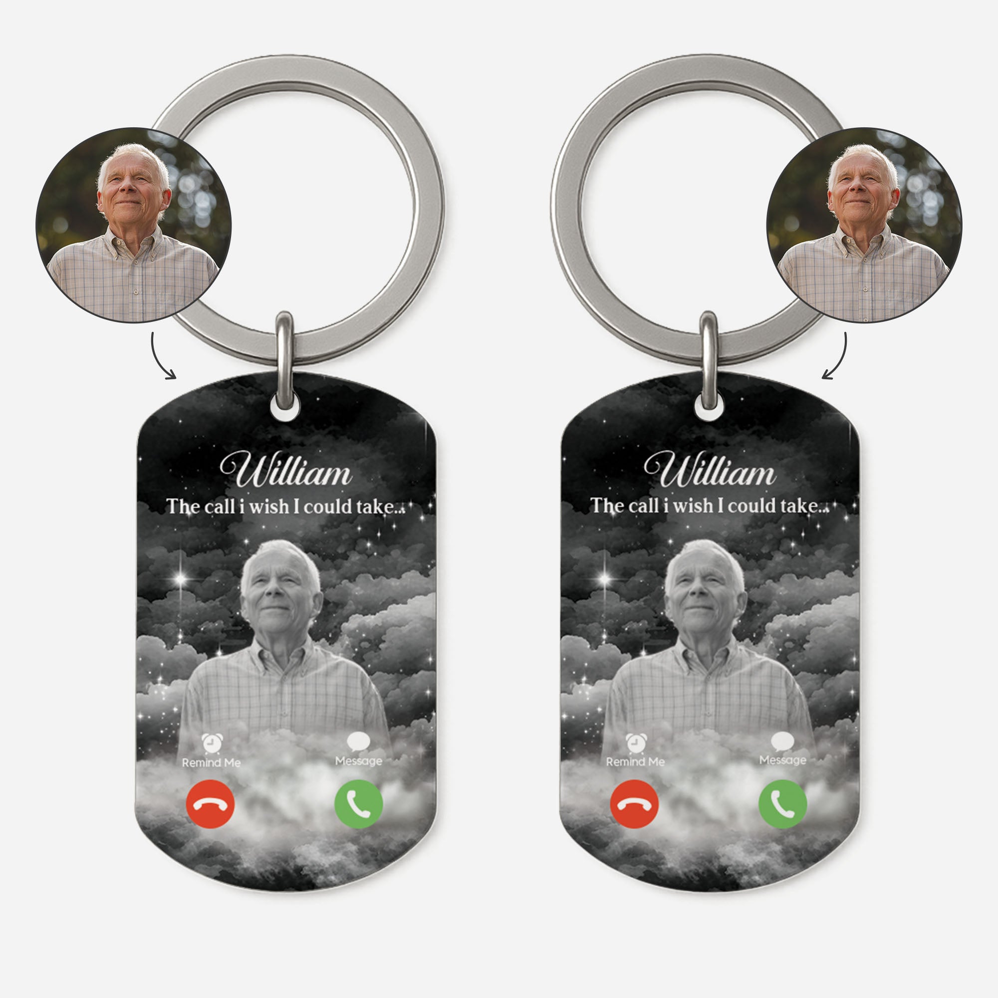 8754JUS1 the call i wish i could take keychain_ personalized memorial gifts with photo 8754j6vma_2