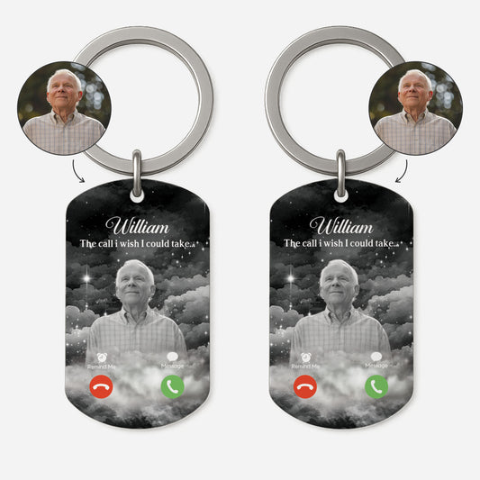 8754JUS1 the call i wish i could take keychain_ personalized memorial gifts with photo 8754j6vma_2