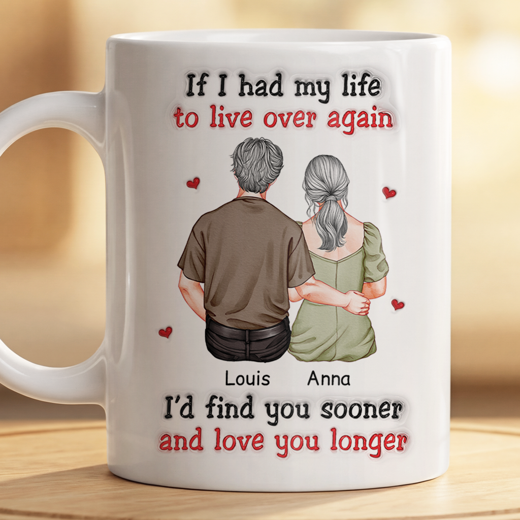 8757MUK2 personalised if i had my life to live over again mug for couples 8757m6cwg