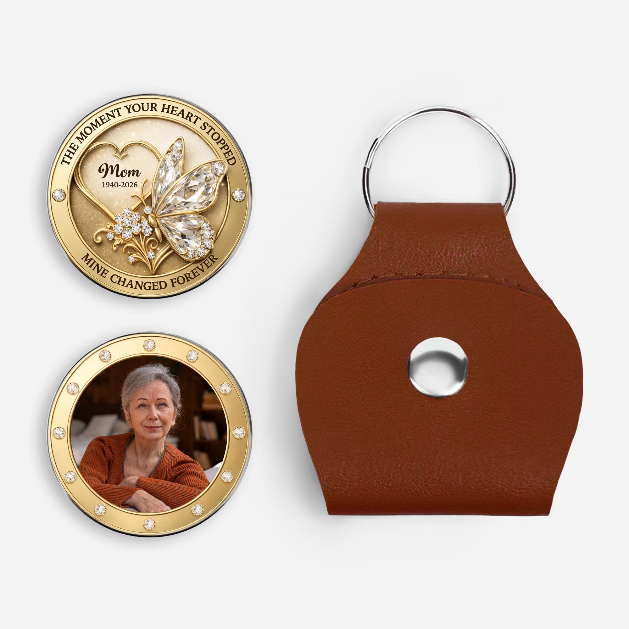 8765AUS1 photo pocket hug token personalized butterfly memorial gifts_ for momdad 8765aj8qzb