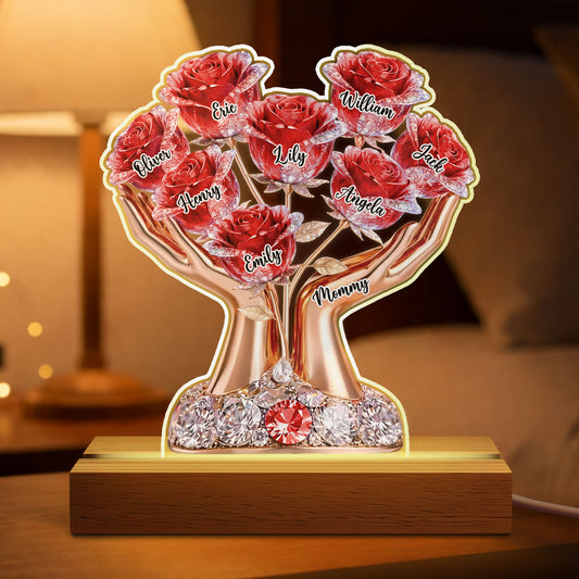 8779LUS1 3d printing effect led rose night light custom gifts for momgrandma 8779ltdsa