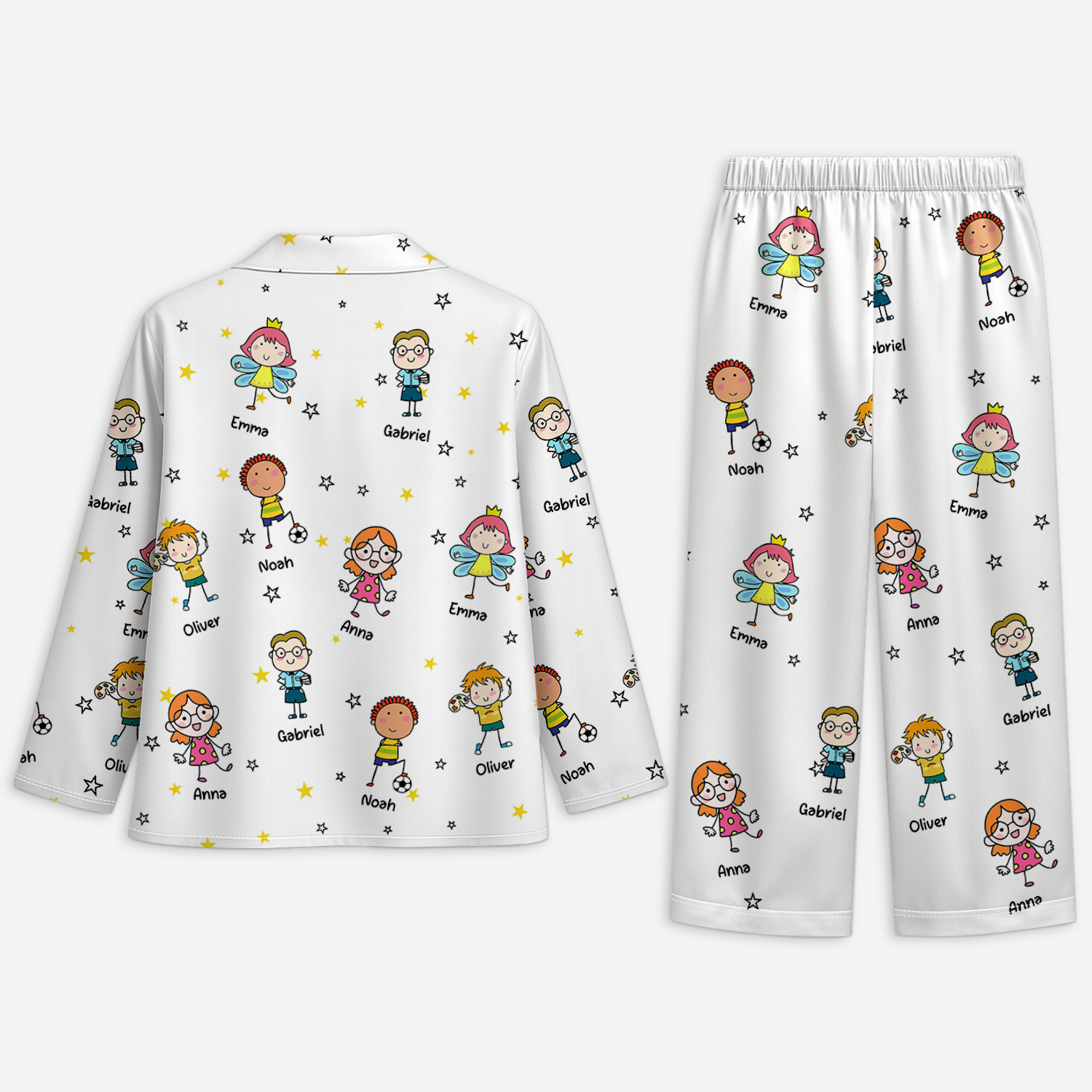 8780VUS2 personalized pajama set gifts for momdad with kids names 8780vtkaa
