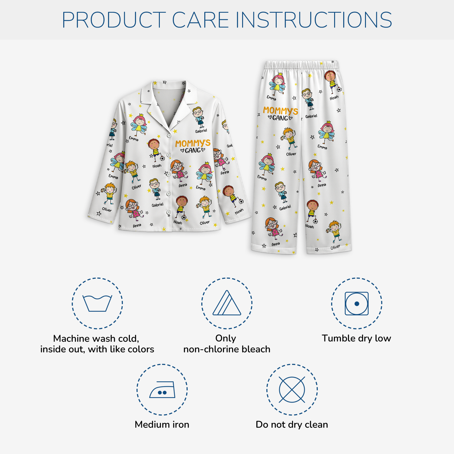 8780VUS4 personalized pajama set gifts for momdad with kids names 8780vtkaa